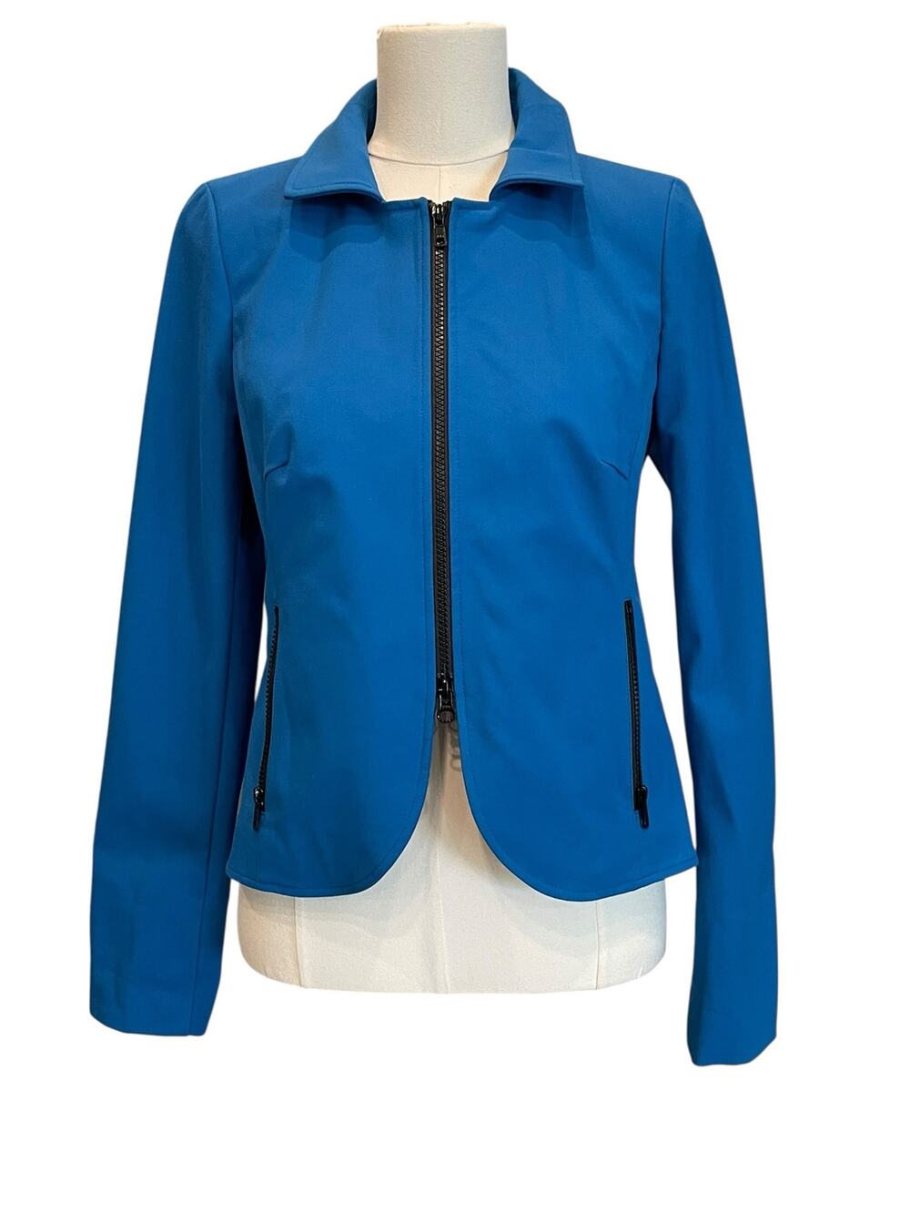 Nina McLemore women's teal blue jacket Size:2 NWT